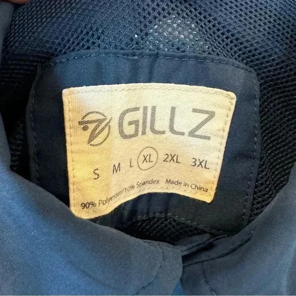 Gillz Outdoor Shirt Long Sleeve Hiking Vented Fishing Camping Blue XL - Picture 7 of 8